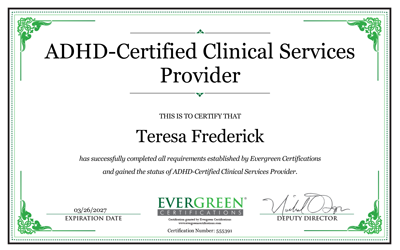 ADHD Certification